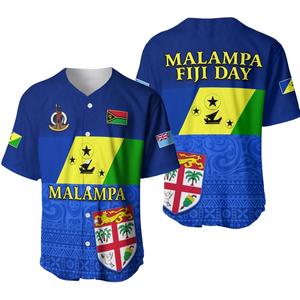 Vanuatu Proud: Malampa Fiji Day Baseball JerseyBSJ-468