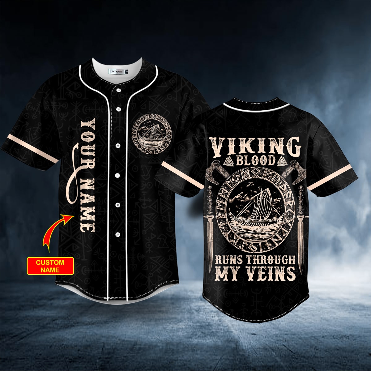 viking blood runs through my veins custom baseball jersey bsj 859 ckpya