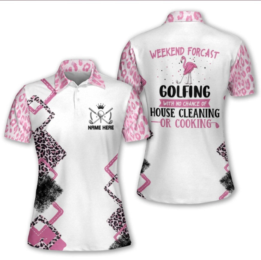 Polo Shirt for Women Golfers with 3D Funny Design, Perfect Gift for Golf Enthusiasts – GP409