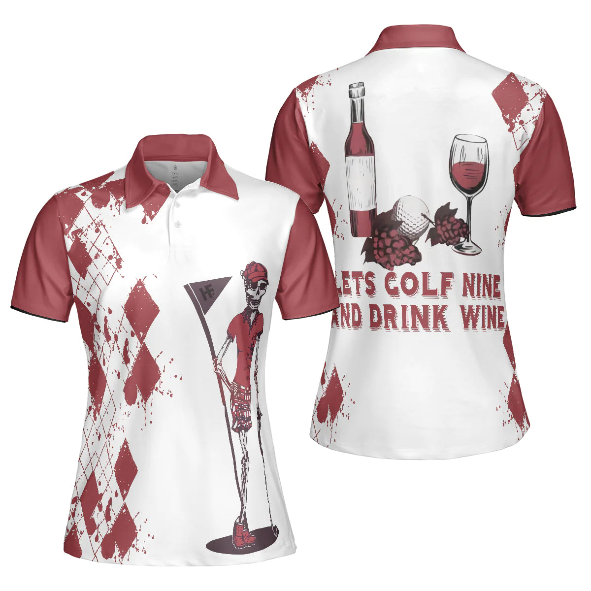Women’s Short Sleeve Polo Shirt for Golfing and Wine Drinking – GP465