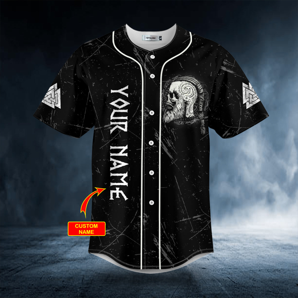 you are either on my side by my side viking skull custom baseball jersey bsj 620 lfqzd