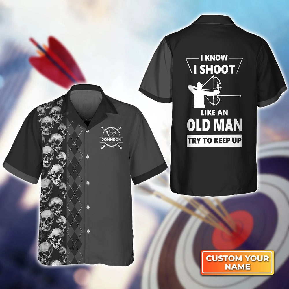 3D Hawaiian Shirt for Archery Enthusiasts Who Shoot Like an Old Man – Perfect Gift for Archers – ARH019