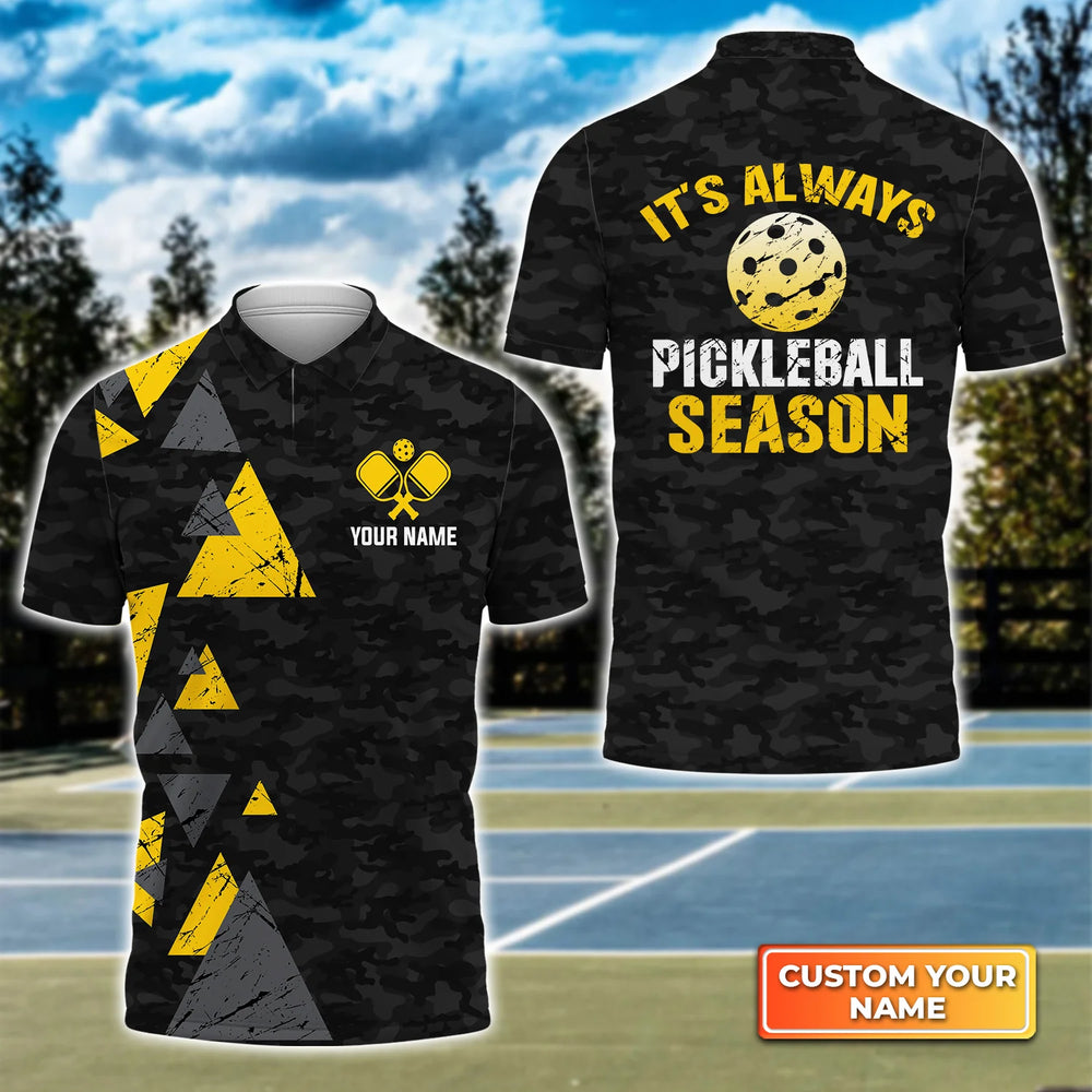 3D Polo Shirt for Pickleball Players: Customized and Perfect for Any Season, Ideal Gift for Pickleball Enthusiasts – PIP013