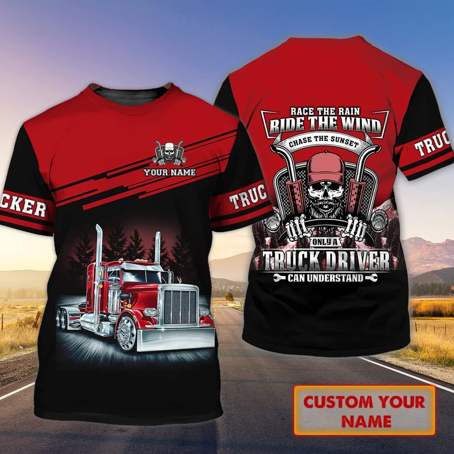 a funny trucker shirt with personalized 3d design perfect gift for trucker enthusiasts! jot1574 pngf1