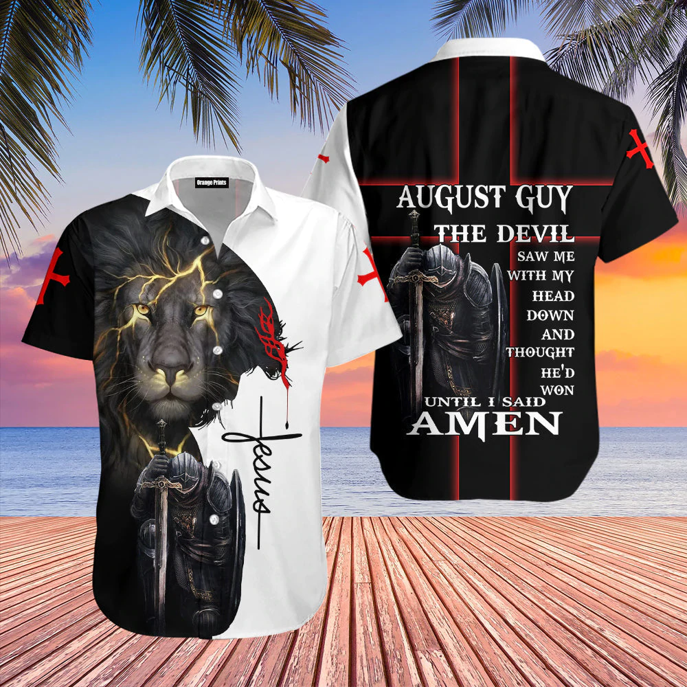 Aloha Hawaiian Shirts for Men and Women Featuring Jesus, August Guy Until I Uttered Amen – JEH019