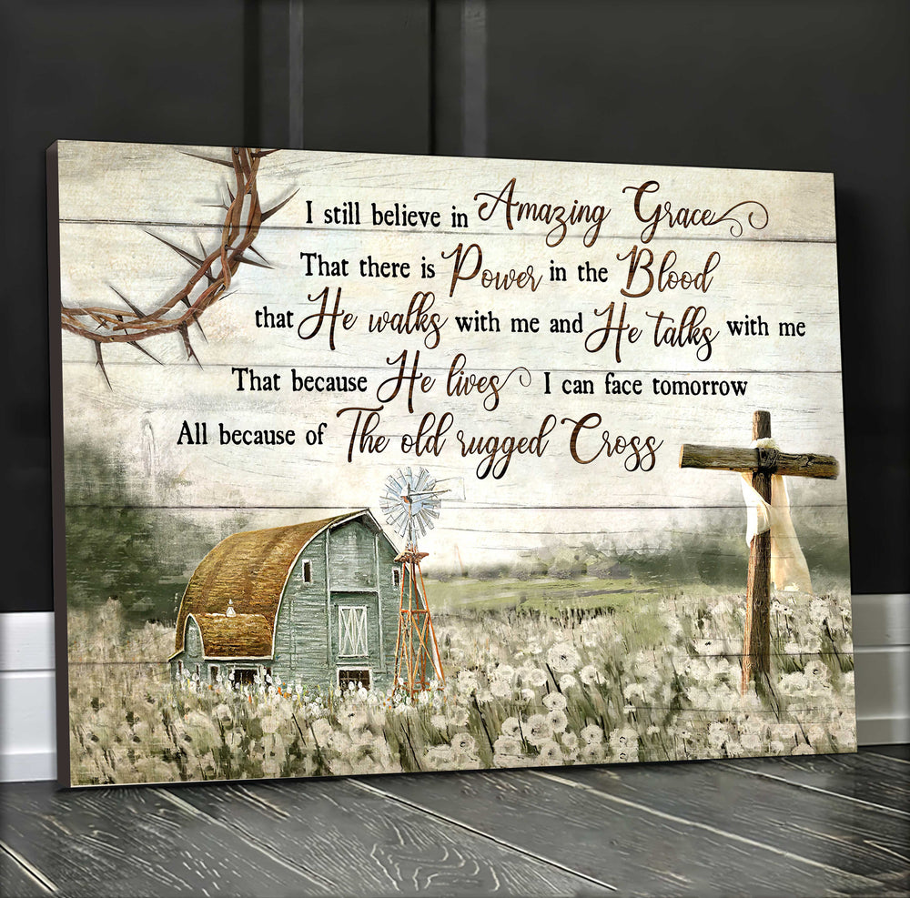 Artwork for Christians: “Amazing Grace” and “Jesus” Wall Paintings – My Faith Endures – JEW144
