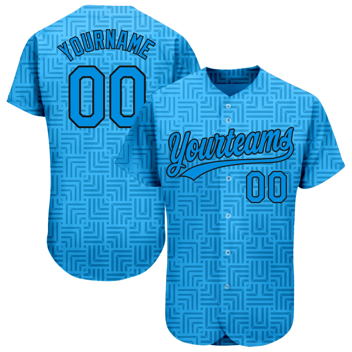 custom blue blue black 3d pattern design authentic baseball jersey cbj 4526 cnx75