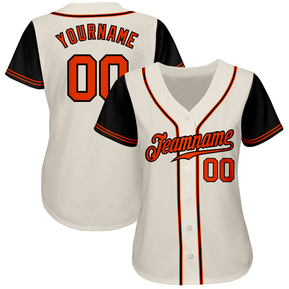 custom cream orange black authentic two tone baseball jersey cbj 2238 hqb5o
