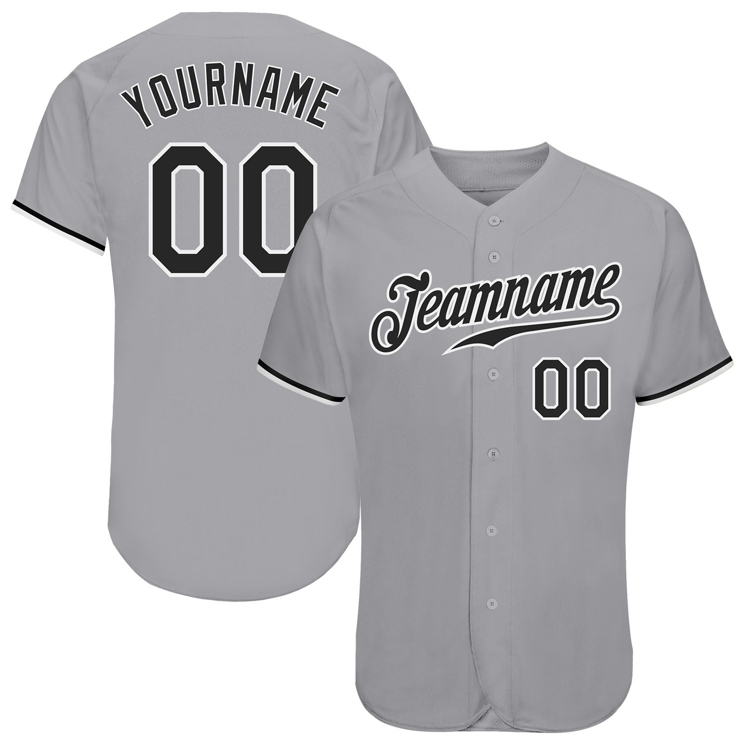 Custom Gray Royal-White Authentic Baseball Jersey | CBJ-0845