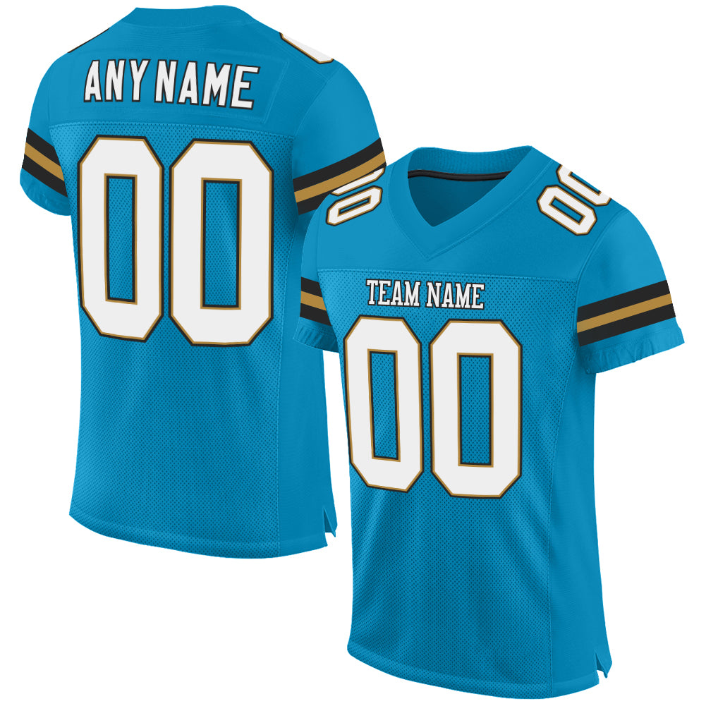 custom panther blue white old gold mesh authentic football jersey cfj 0500 yhedk