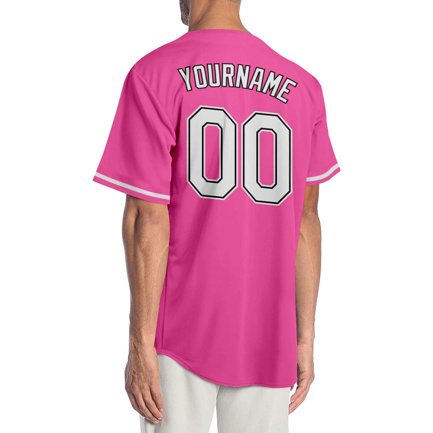 custom pink white black authentic baseball jersey cbj 1706 hymag