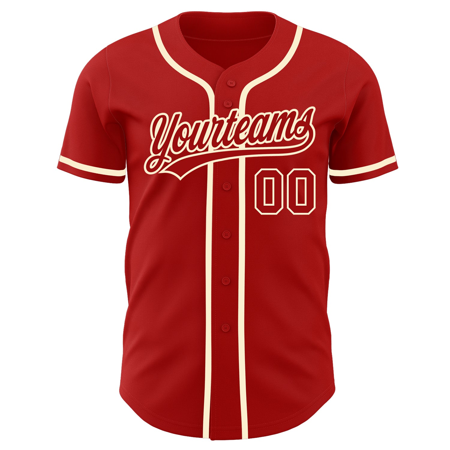 custom red red cream authentic baseball jersey cbj 4261 pv5pi