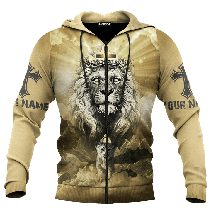 Customized 3D Zip Hoodie Featuring Jesus as the Man of God, Father, Son, and the Center of Faith in His Family – JEZ007