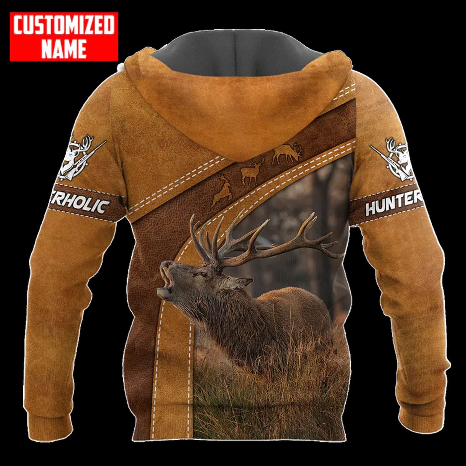 Deer Hunting Apparel: Custom 3D Full Print Hunterholic Shirts for Animal Lovers and Deer Hunters – Perfect Gift for Family Members. Available in Pullover Hoodie, Hawaiian Shirt, and Sweatshirt Variants. – JOT1508
