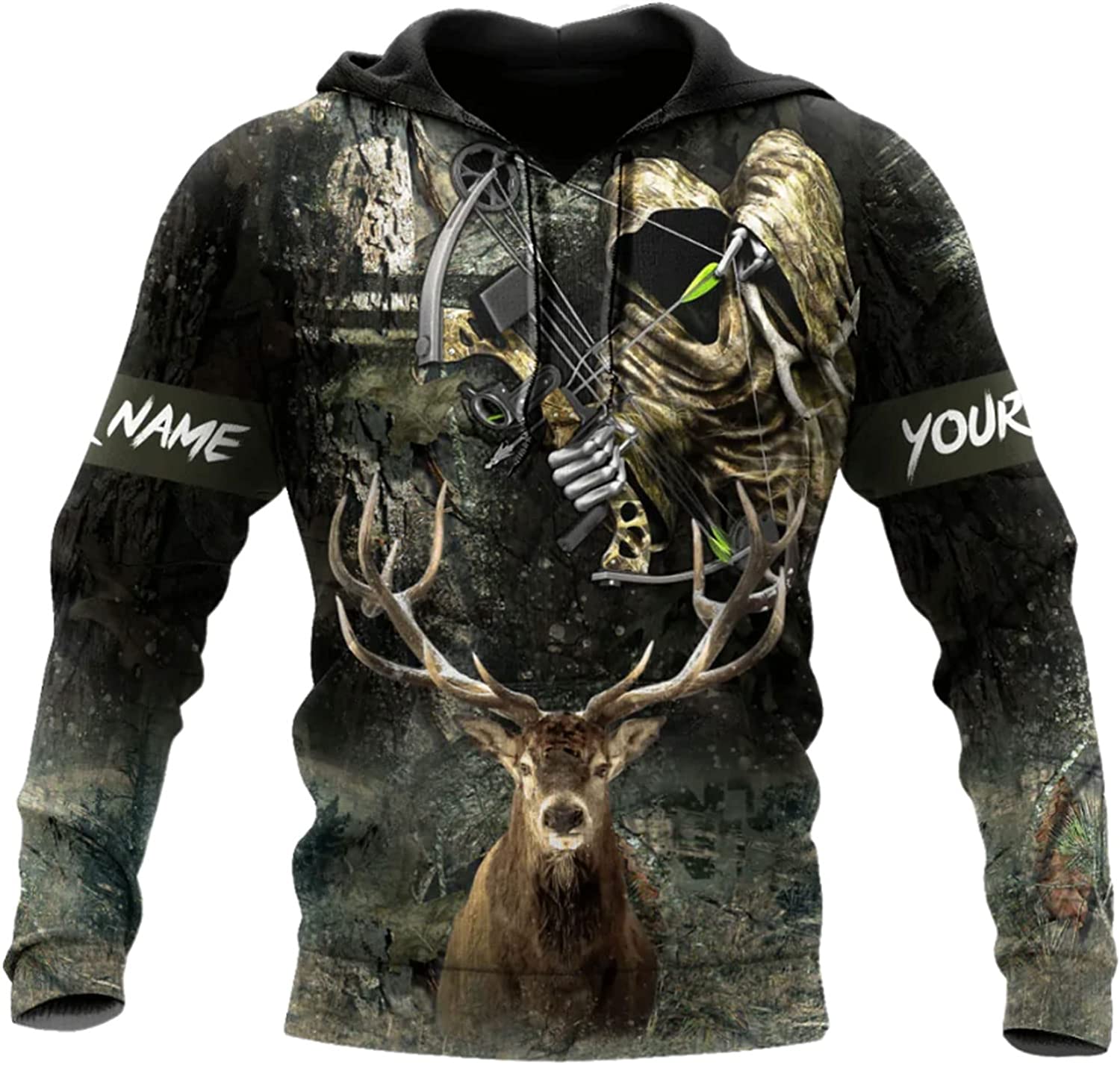 Deer Hunting Apparel for Men and Women: Custom 3D Full Print Bow, Animal Hunting Shirts, Deer Hunter Lover Gifts for Family – Choose from Pullover Hoodies, Hawaiian Shirts, and Sweatshirts. – JOT1507
