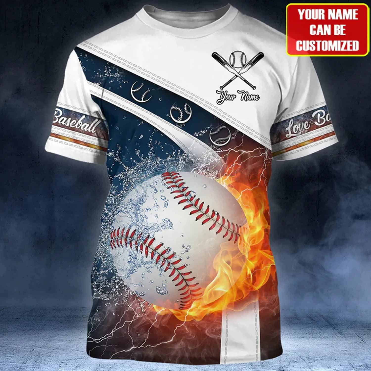 Multicolored Baseball Lover Gifts: Custom 3D Printed Shirts, Tees, Hawaiian Shirts, Sweatshirts, and Zip Hoodies for Baseball Players – JOT1580
