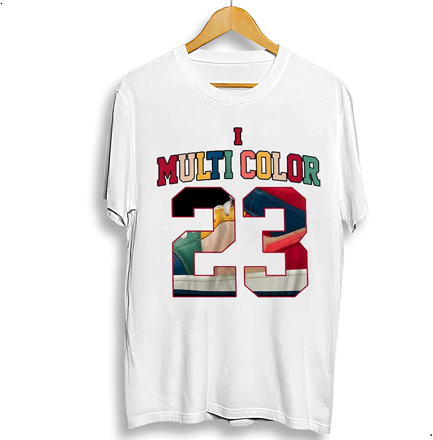 Number 23 G.o.a.t Shoes T Shirts to Match J0rdan 1 Mid Multi Color 2022, Matching for Sneaker J0rdan 1 Mid Multi Color 2022, Shirts for Sneaker J0rdan 1 Mid Multi Color 2022 Gift for Men Women – JOT030