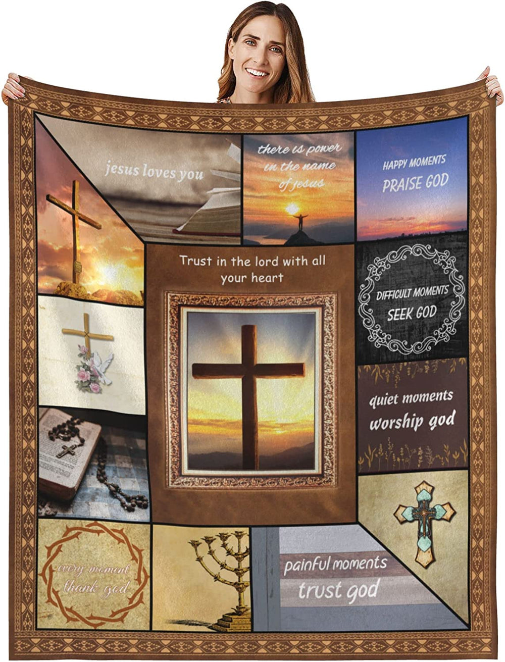 Religious and Spiritual Gifts for Women: Scripture Throw Blanket with Bible Verses – JEB031