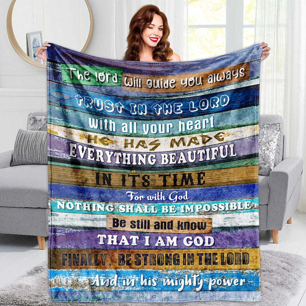Religious Blanket Gift for Women: Inspirational Prayer Throw Blanket with Healing Thoughts – JEB033