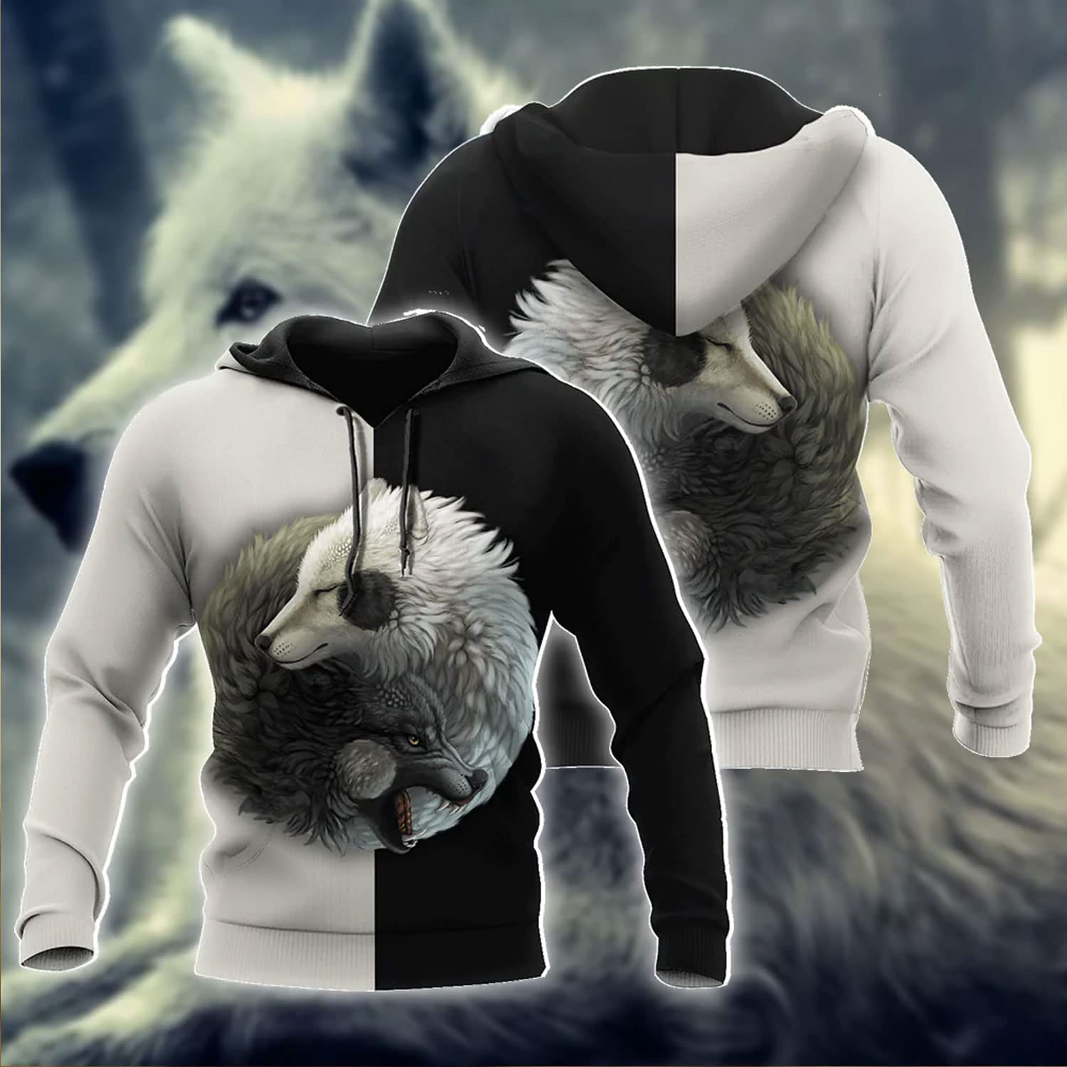 wolf yin %26 yang 3d hoodie with all over print perfect for winter and wolf lovers ideal gift for hunting enthusiasts and family available in pullover hoodie hawaiian shirt and sweatshirt varian deklx