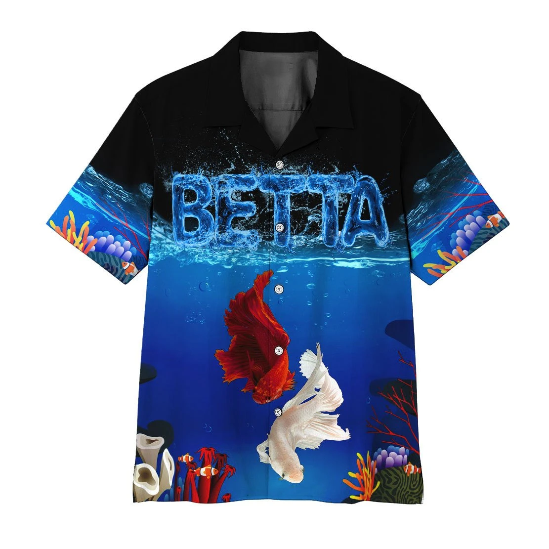 betta fish hawaiian shirt unisex adult hw6127