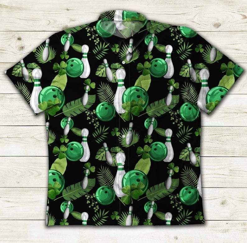 Bowling Irish Happy St Patrick’S Day Aloha Hawaiian Shirt Colorful Short Sleeve Summer Beach Casual Shirt For Men And Women