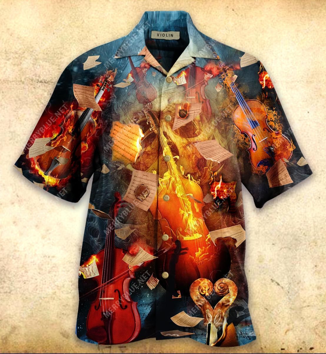 Don’T Kill My Vibe Violin Aloha Hawaiian Shirt Colorful Short Sleeve Summer Beach Casual Shirt For Men And Women