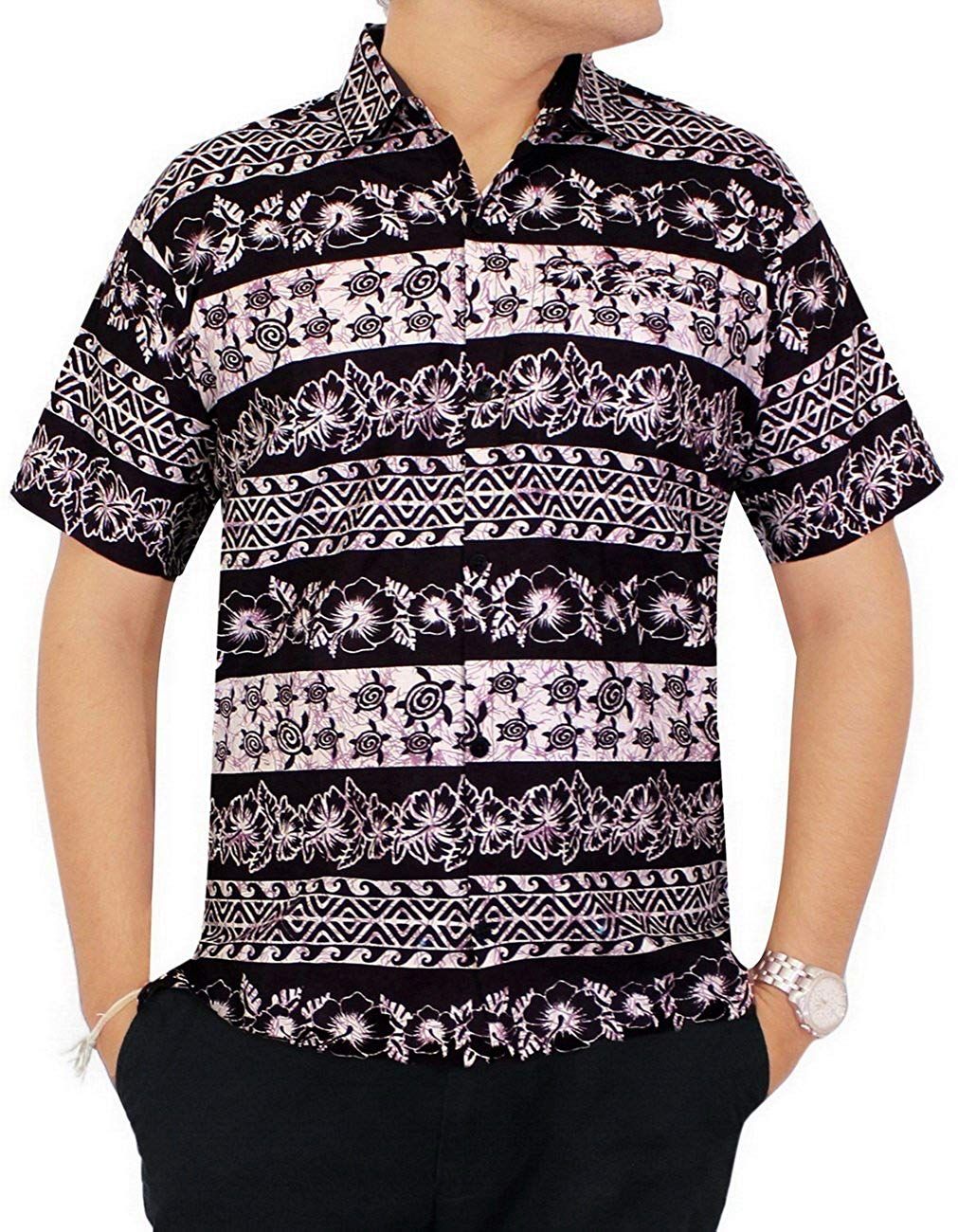 Floral Black Amazing Design Hawaiian Shirt Dhc18061614