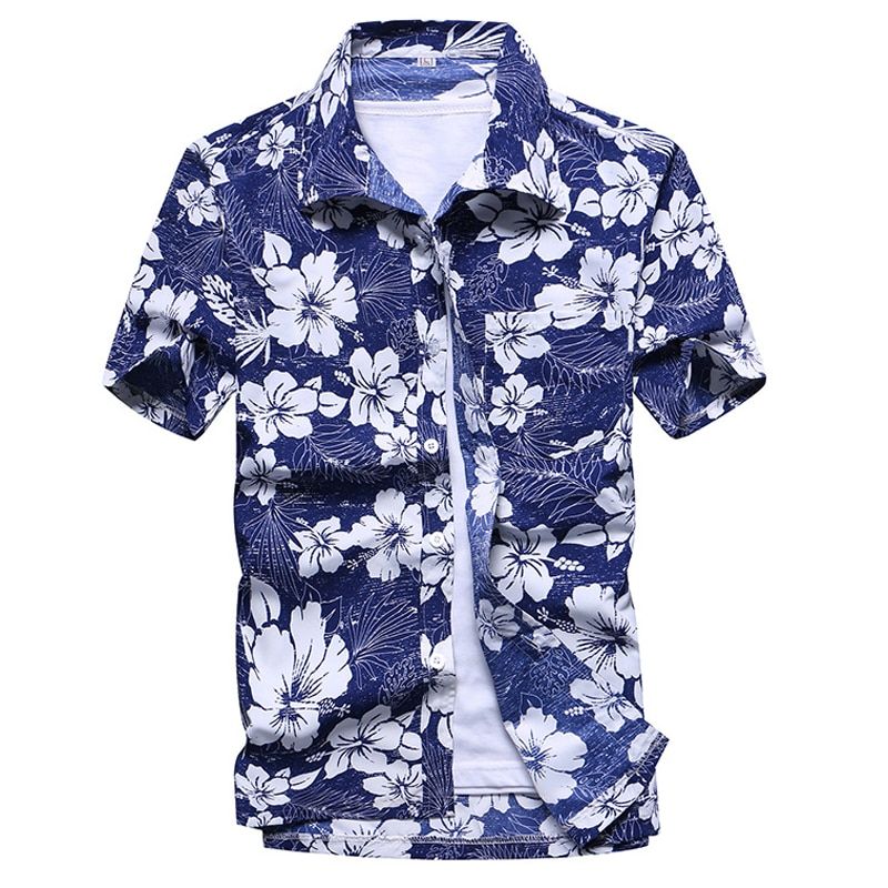 floral blue amazing design unisex hawaiian shirt for men and women dhc17064203 xnuef