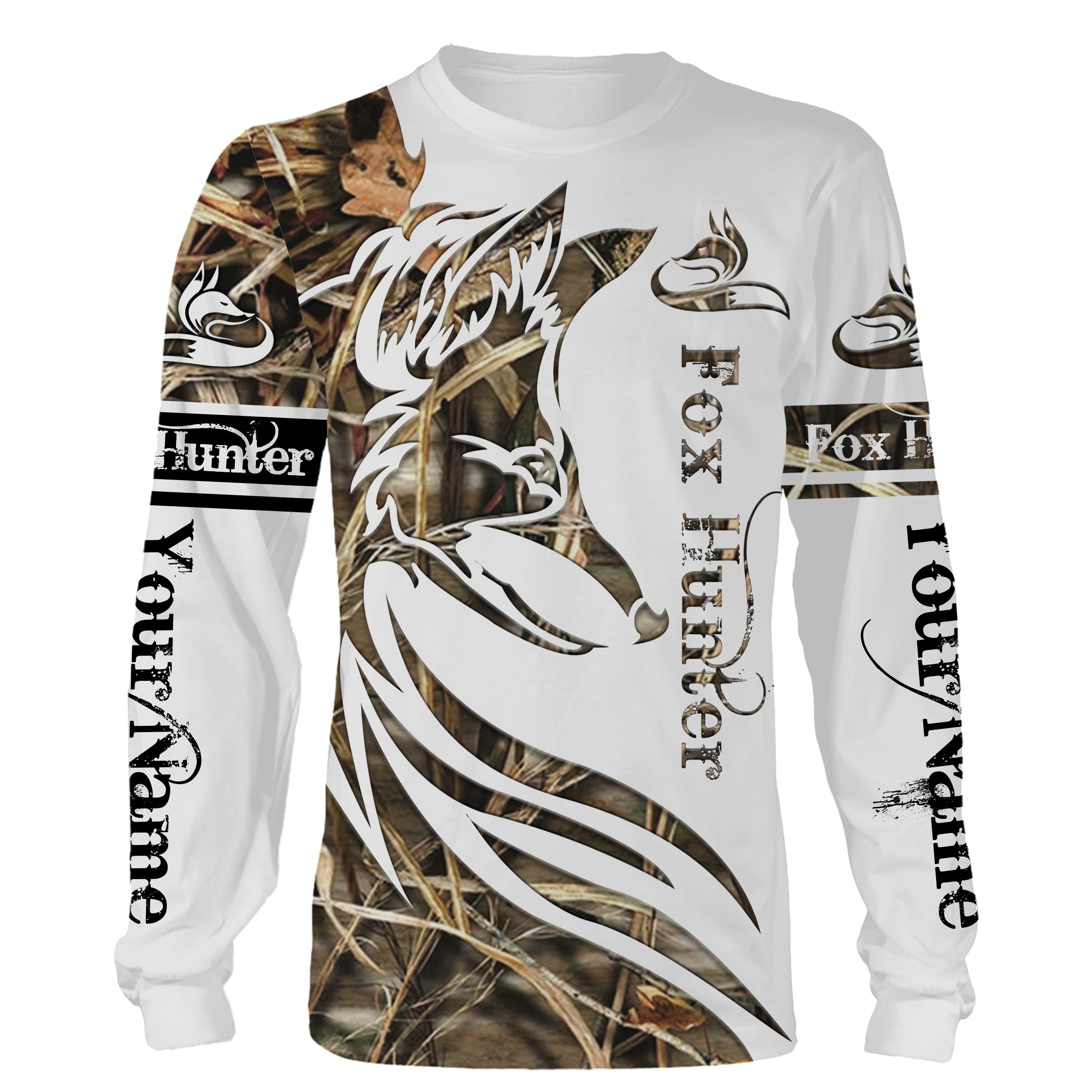Fox Hunting Fox tattoo Camo Custom Name All over print Shirts, Red Fox Hunting Shirt Hunting Gifts FSD3061
