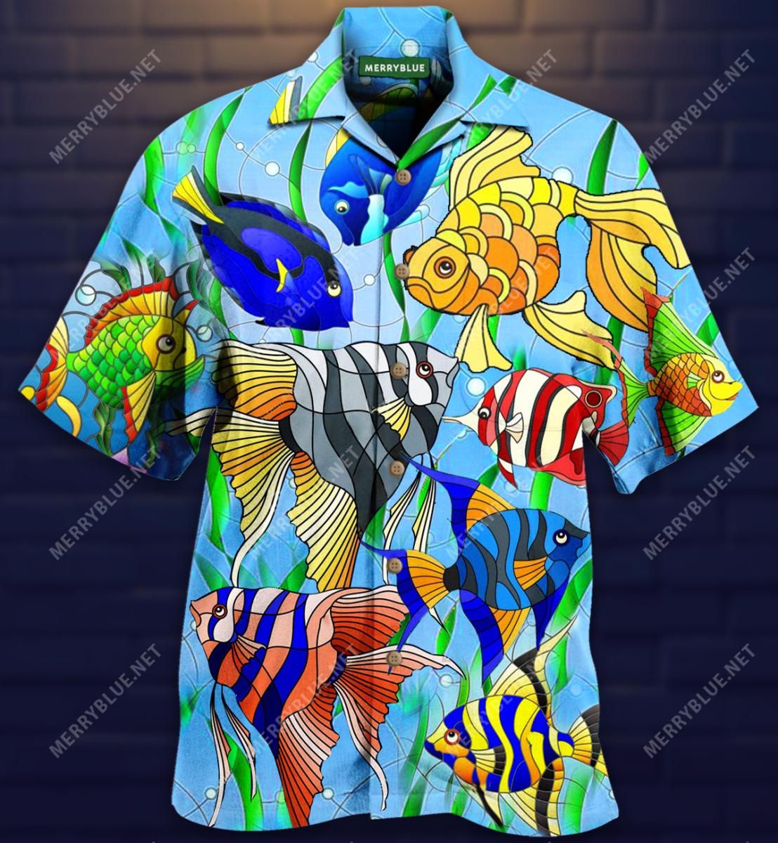 Gold Fish Don’T Bounce Aloha Hawaiian Shirt Colorful Short Sleeve Summer Beach Casual Shirt For Men And Women