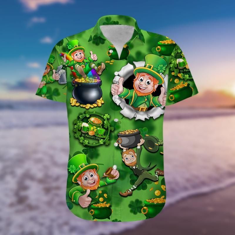 Happy Saint Patrick’S Day Aloha Hawaiian Shirt Colorful Short Sleeve Summer Beach Casual Shirt For Men And Women