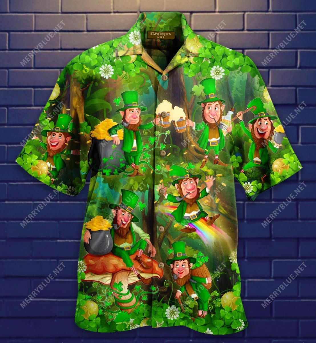 Happy St Patrick’S Day Aloha Hawaiian Shirt Colorful Short Sleeve Summer Beach Casual Shirt For Men And Women