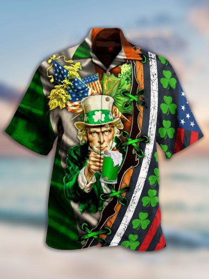 Happy St Patrick’S Day Irish Seamless Aloha Hawaiian Shirt Colorful Short Sleeve Summer Beach Casual Shirt For Men And Women
