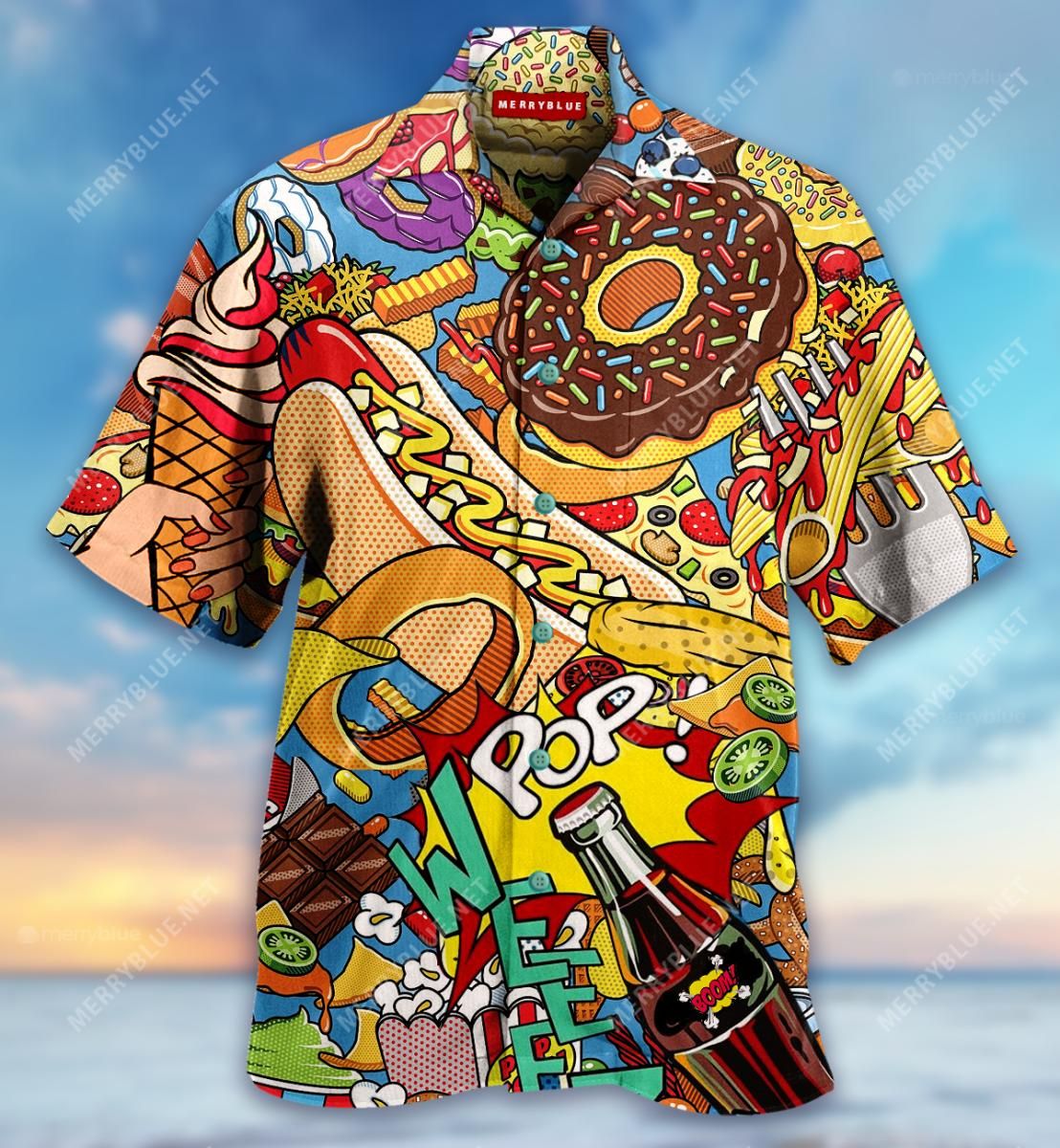 “I Don’T Like Food I Love It” Aloha Hawaiian Shirt Colorful Short Sleeve Summer Beach Casual Shirt For Men And Women