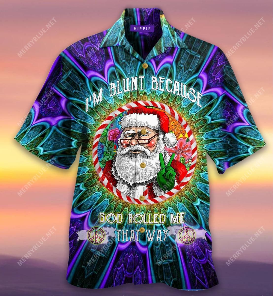 im blunt because god rolled me that way aloha hawaiian shirt colorful short sleeve summer beach casual shirt for men and women tmcpo