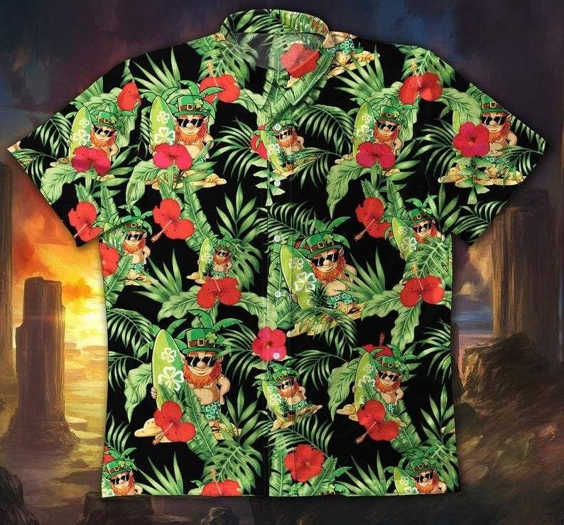 Stpatrick’S Day Aloha Hawaiian Shirt Colorful Short Sleeve Summer Beach Casual Shirt For Men And Women