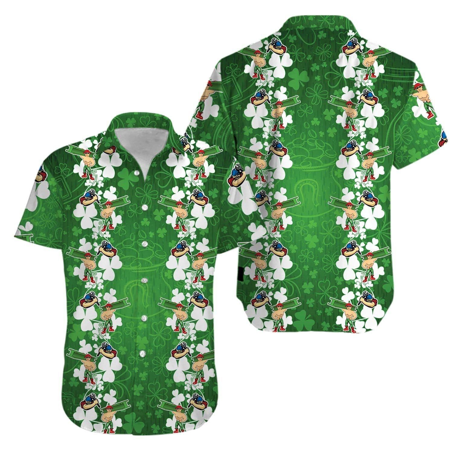 Irish St Patrick’S Day Aloha Hawaiian Shirt Colorful Short Sleeve Summer Beach Casual Shirt For Men And Women