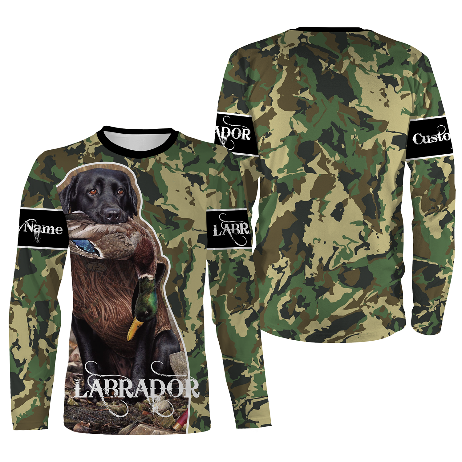 Labrador Dog Hunting 3D Shirt Hoodie For Kid Adult| Custom Black Lab Hunting Pheasant Shirt| JTSD360