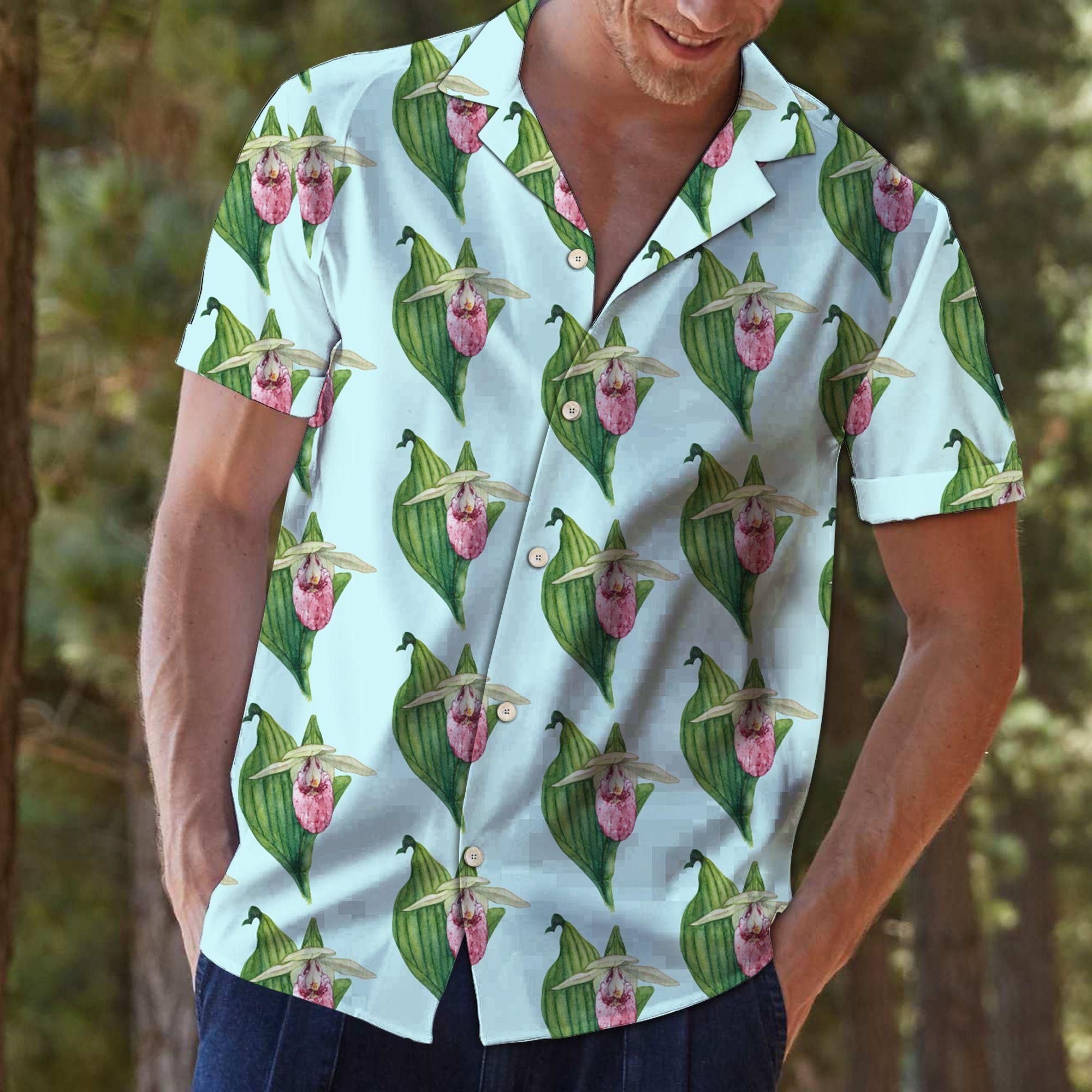 Minnesota Pink And White Lady’S Slipper Aloha Hawaiian Shirt Colorful Short Sleeve Summer Beach Casual Shirt For Men And Women