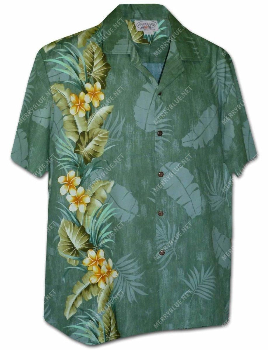 Pacific Legend Tropical Plumeria Single Panel Men’S Aloha Hawaiian Shirt Colorful Short Sleeve Summer Beach Casual Shirt For Men And Womens