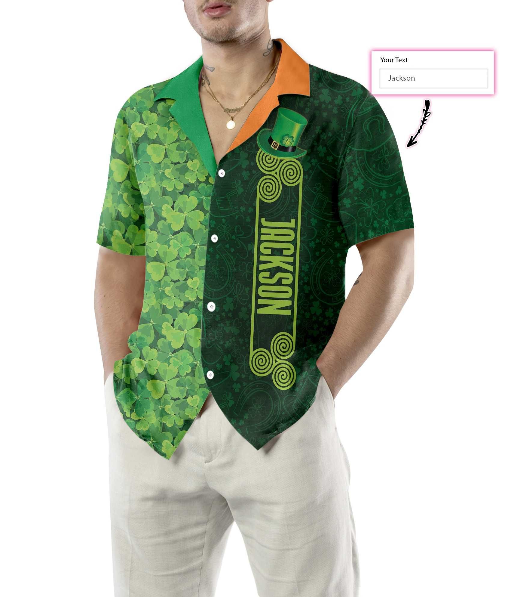 Personalized Shamrock Happy Saint Patrick’s Day Irish Ireland EZ20 1401 Custom Hawaiian Shirt