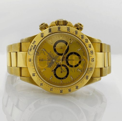 Rolex 16528 Daytona 40 mm 18k Yellow Gold Champagne Dial Zenith –…