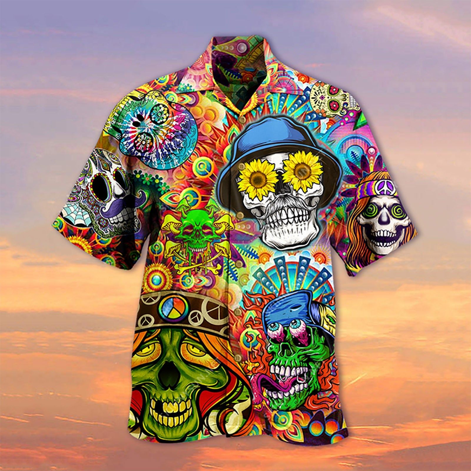 Skull Loose   Colorful High Quality Unisex Hawaiian Shirt For Men And Women Dhc17064109